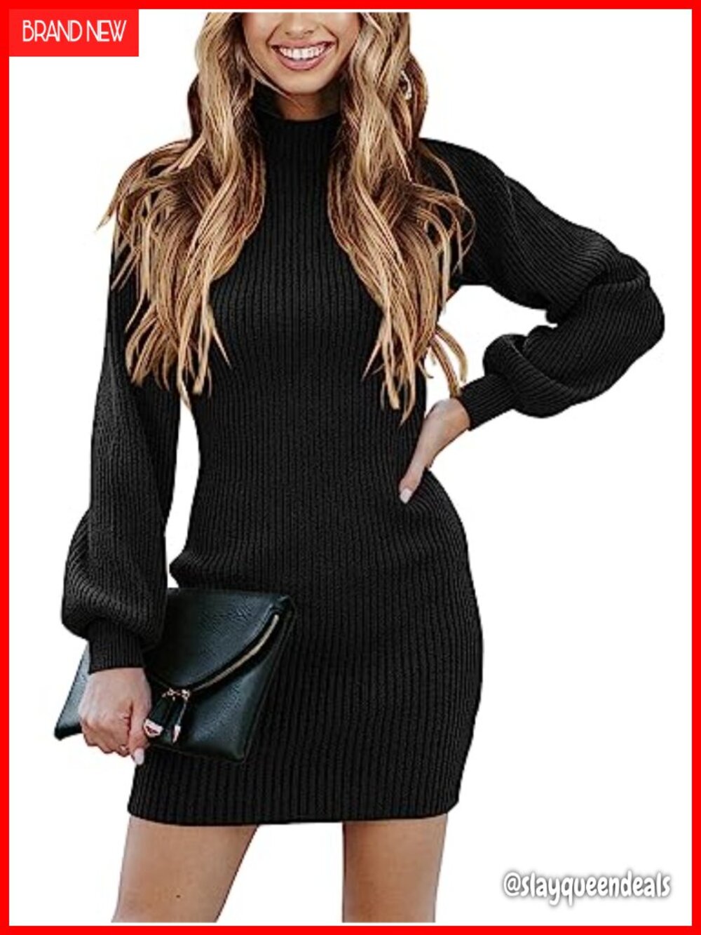 Womens Long Sleeve Turtleneck Bodycon Mini Sweater Dress Stretch Pullover